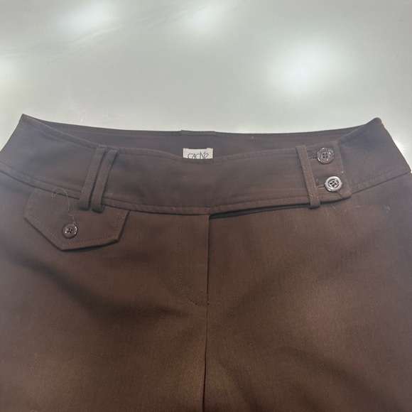 Cache Brown Cropped Ankle Pants Wide-Leg - Picture 2 of 5